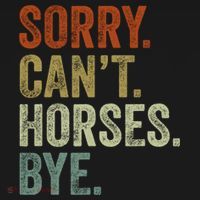 Sorry Cant Horses Bye Funny Horse Ornament thumb 1