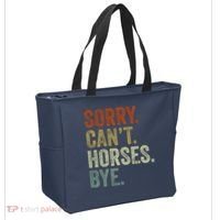 Sorry Cant Horses Bye Funny Horse Tote Bag thumb 2