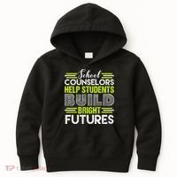School Counselors Help Students Build Bright Futures Kids Hoodie thumb 0