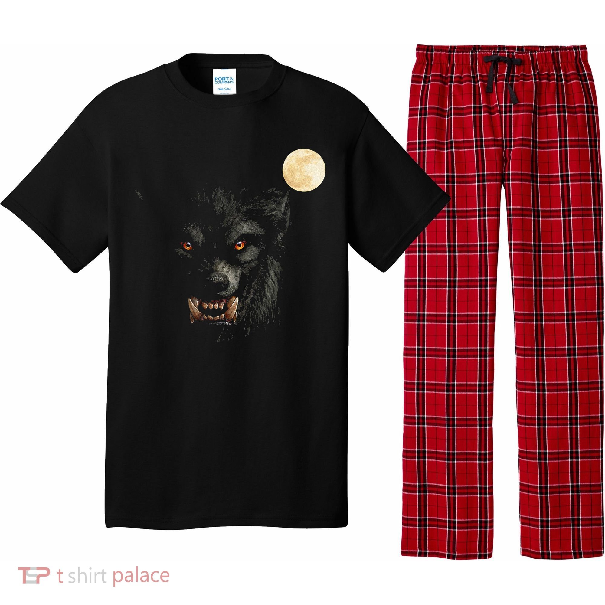 Scary Cool Halloween Werewolf Lychan Trick Or Treat Party Pajama Set