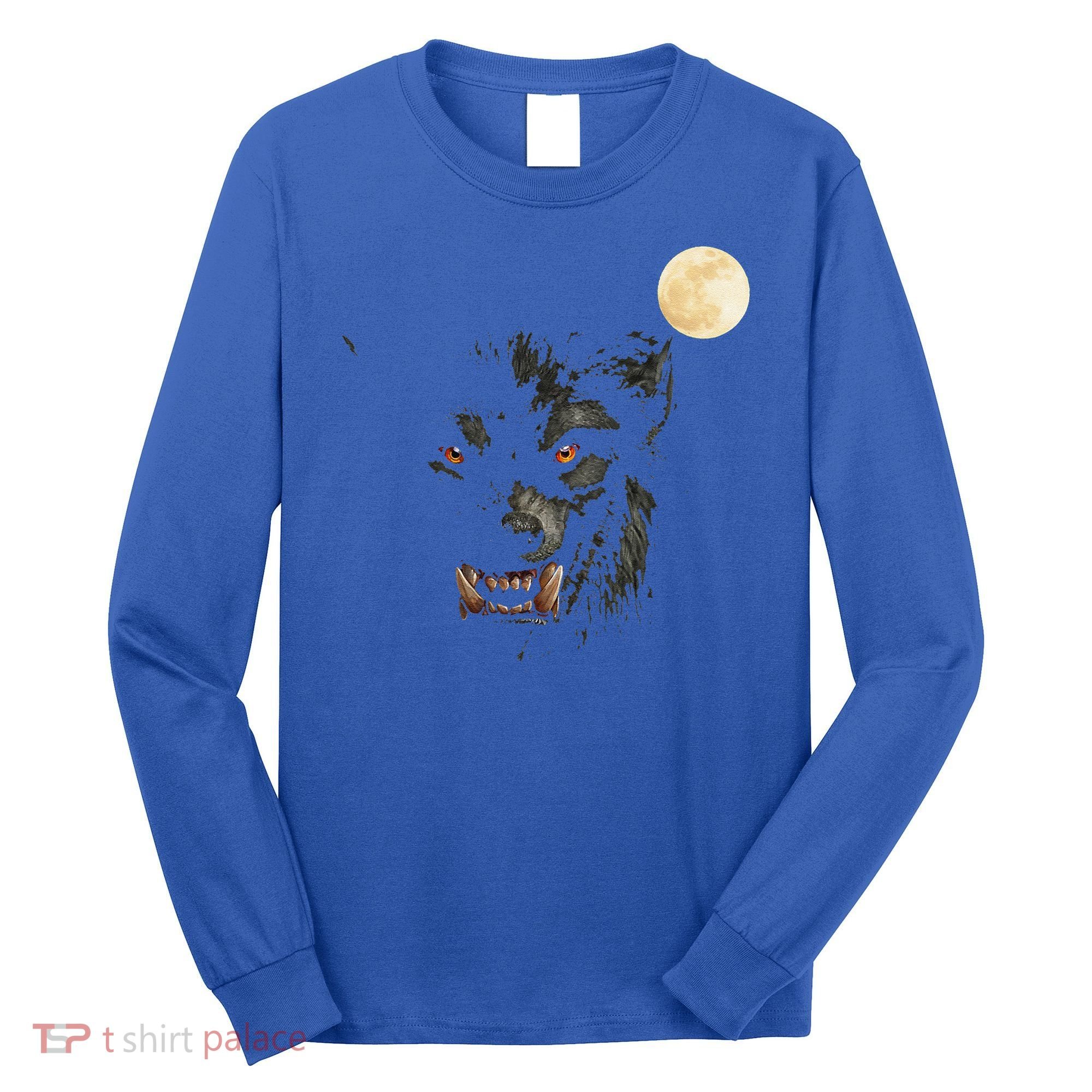 Scary Cool Halloween Werewolf Lychan Trick Or Treat Party Long Sleeve Shirt