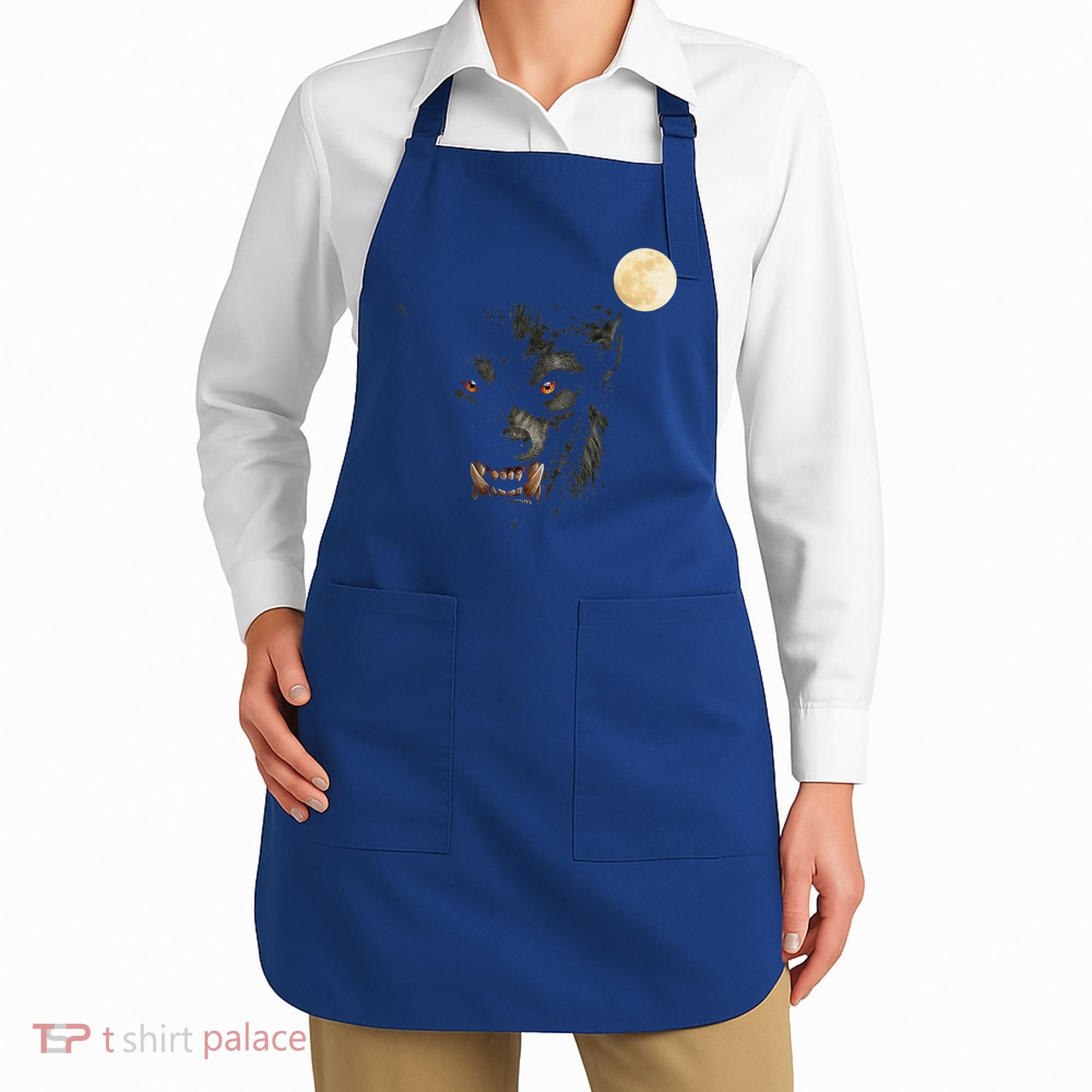 Scary Cool Halloween Werewolf Lychan Trick Or Treat Party Apron