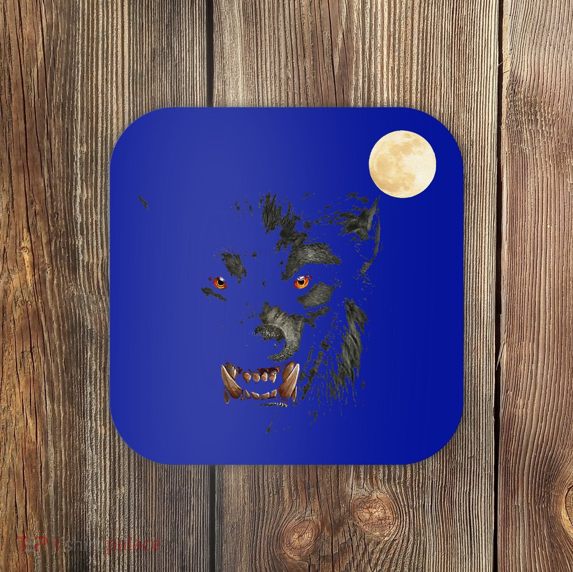 Scary Cool Halloween Werewolf Lychan Trick Or Treat Party Coaster