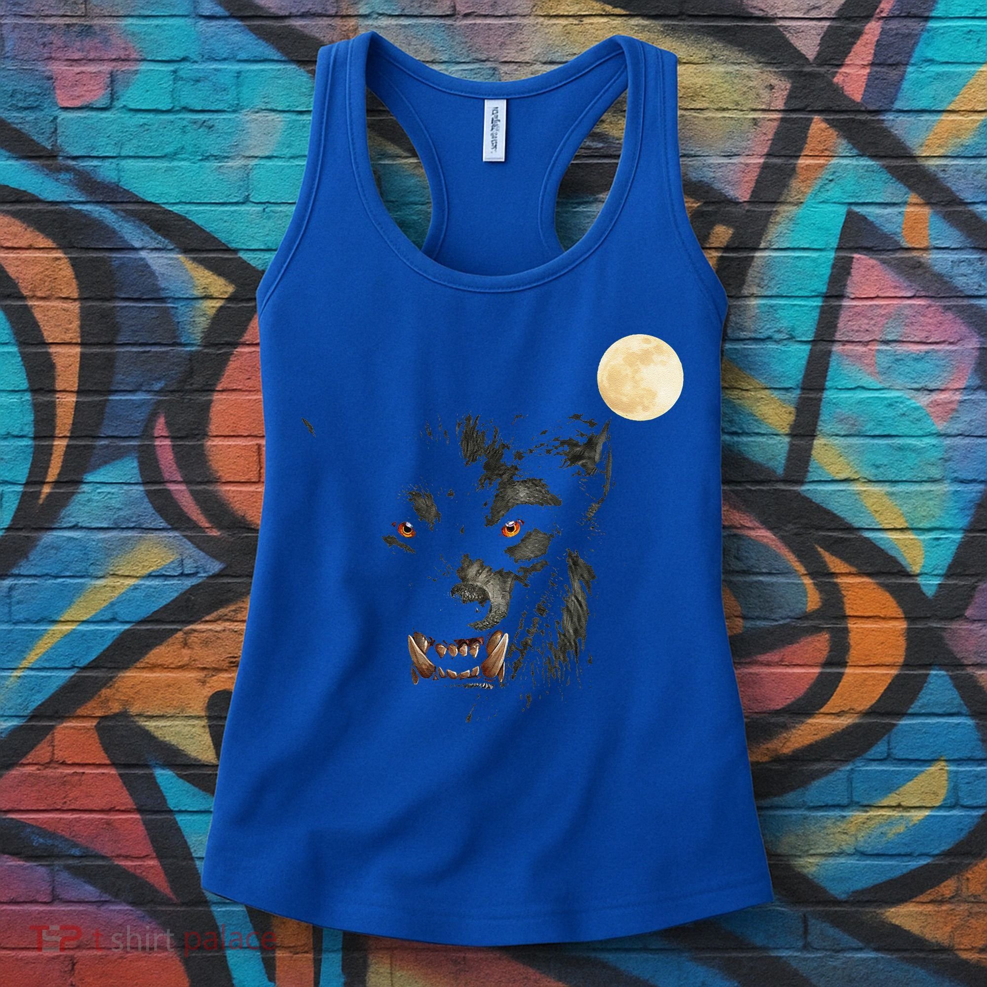 Scary Cool Halloween Werewolf Lychan Trick Or Treat Party Women's Tank Top