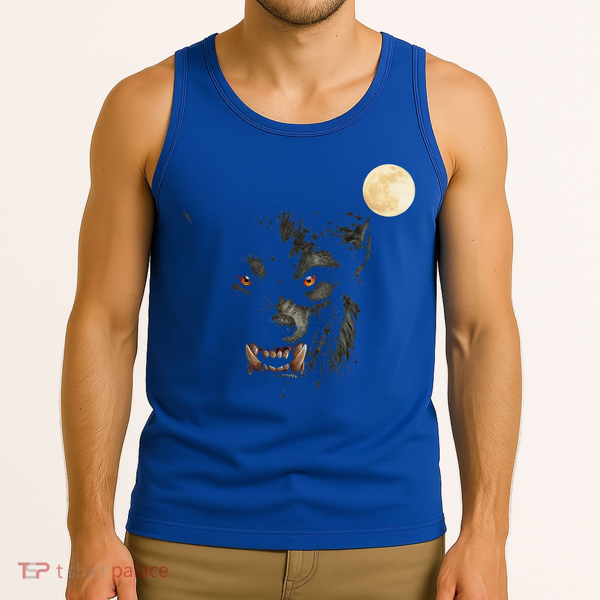 Scary Cool Halloween Werewolf Lychan Trick Or Treat Party Tank Top