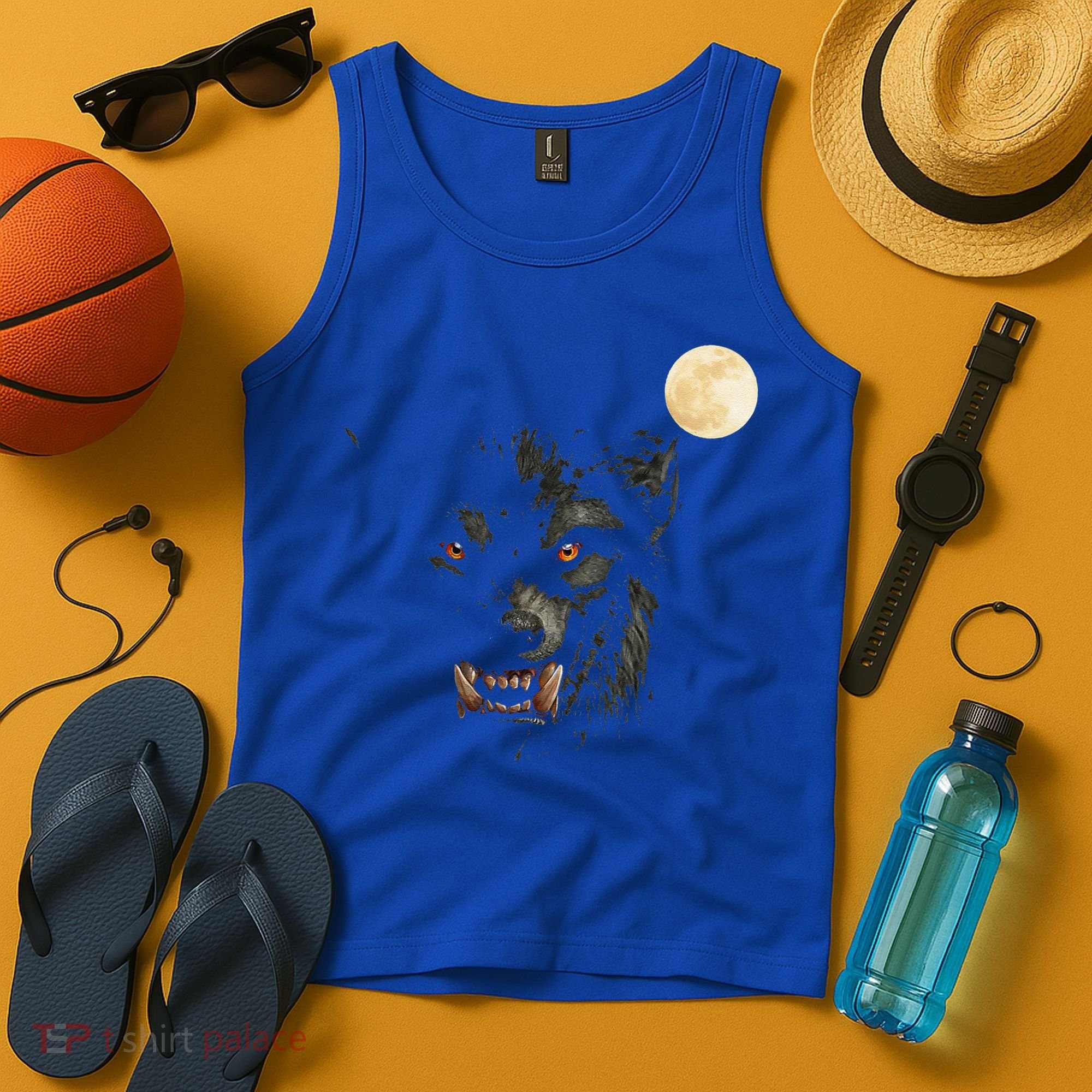 Scary Cool Halloween Werewolf Lychan Trick Or Treat Party Tank Top