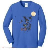 Scary Cool Halloween Werewolf Lychan Trick Or Treat Party Kids Long Sleeve Shirt thumb 0