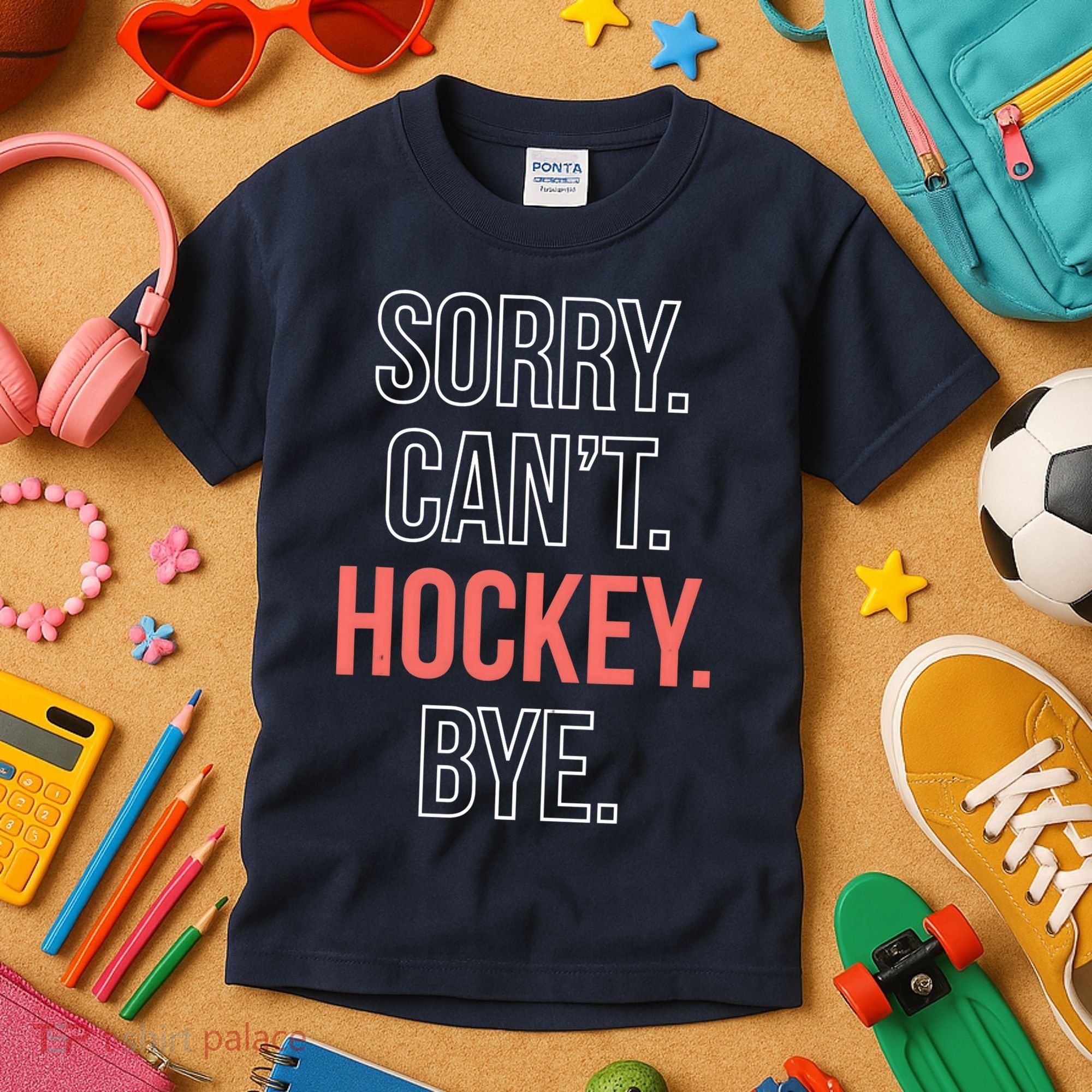 Sorry. Cant. Hockey. Bye. Kids T-Shirt
