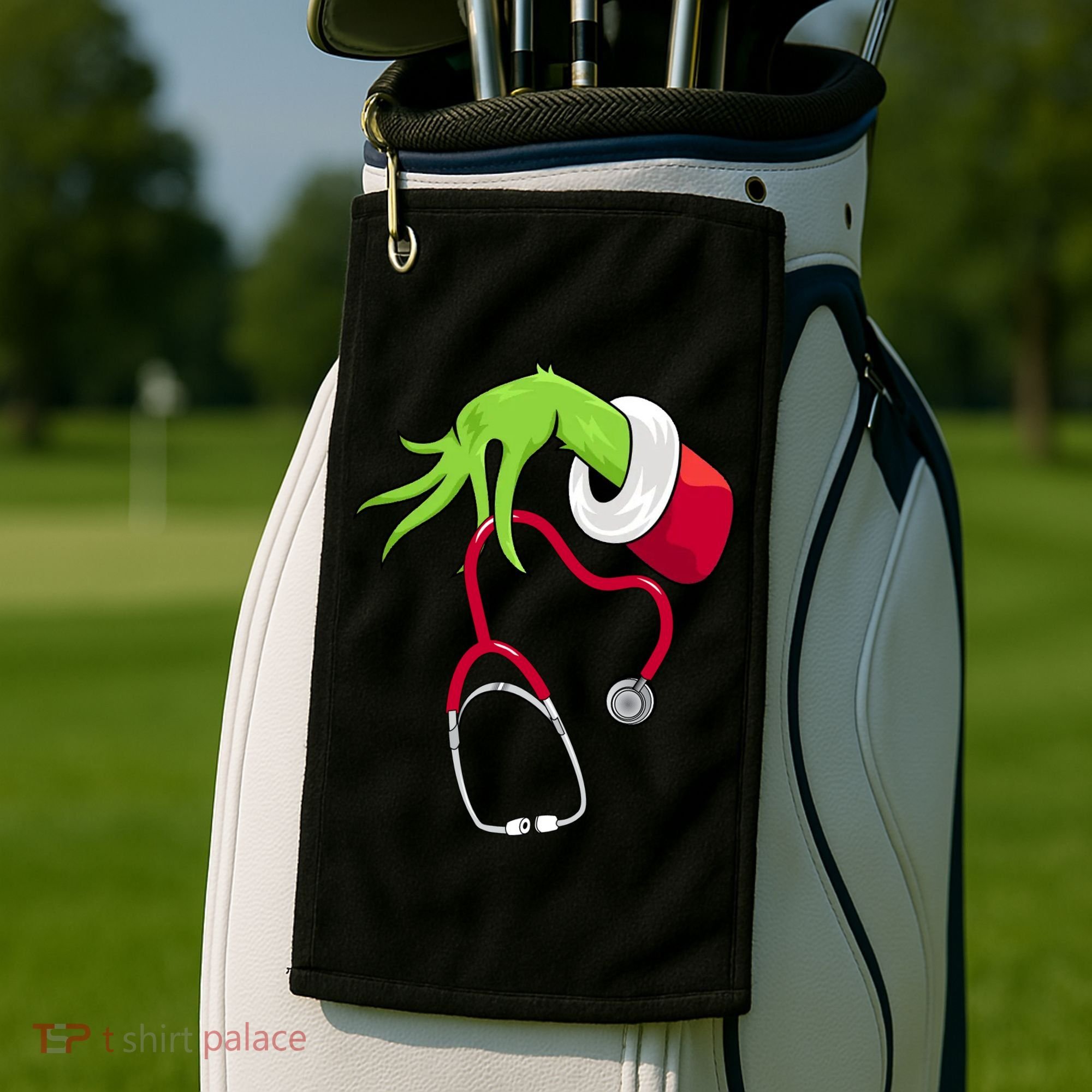 Stethoscope Christmas Holiday Golf Towel