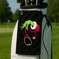 Stethoscope Christmas Holiday Golf Towel thumb 2