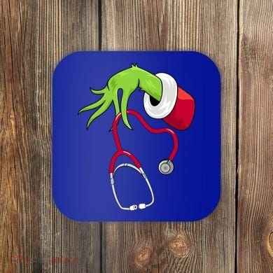Stethoscope Christmas Holiday Coaster