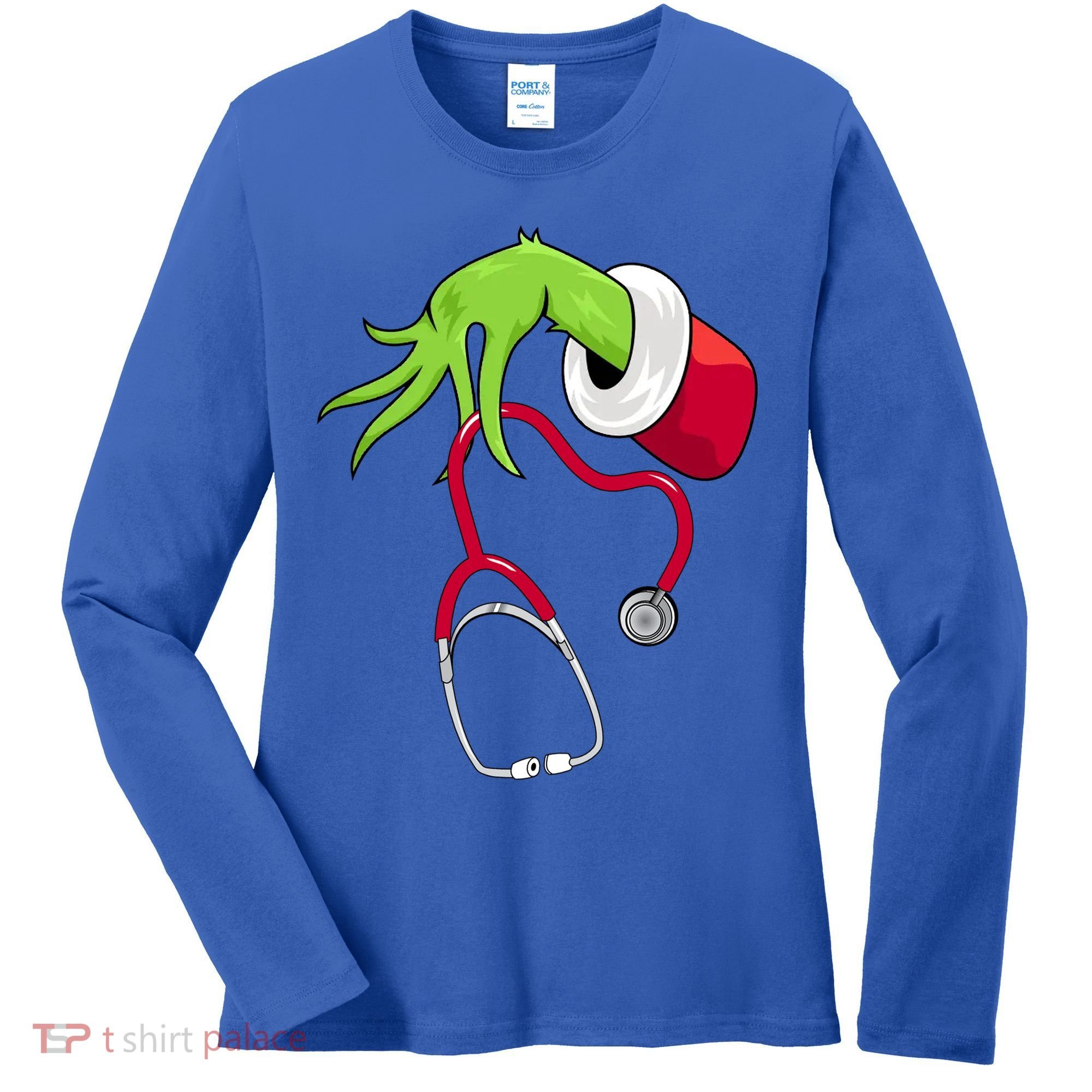 Stethoscope Christmas Holiday Women's Long Sleeve Shirt