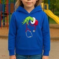 Stethoscope Christmas Holiday Kids Hoodie thumb 3