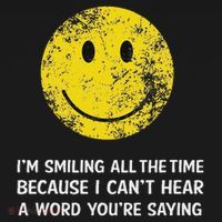 Smiling Cant Hear A Word Funny Deaf Old People Joke Mousepad thumb 1