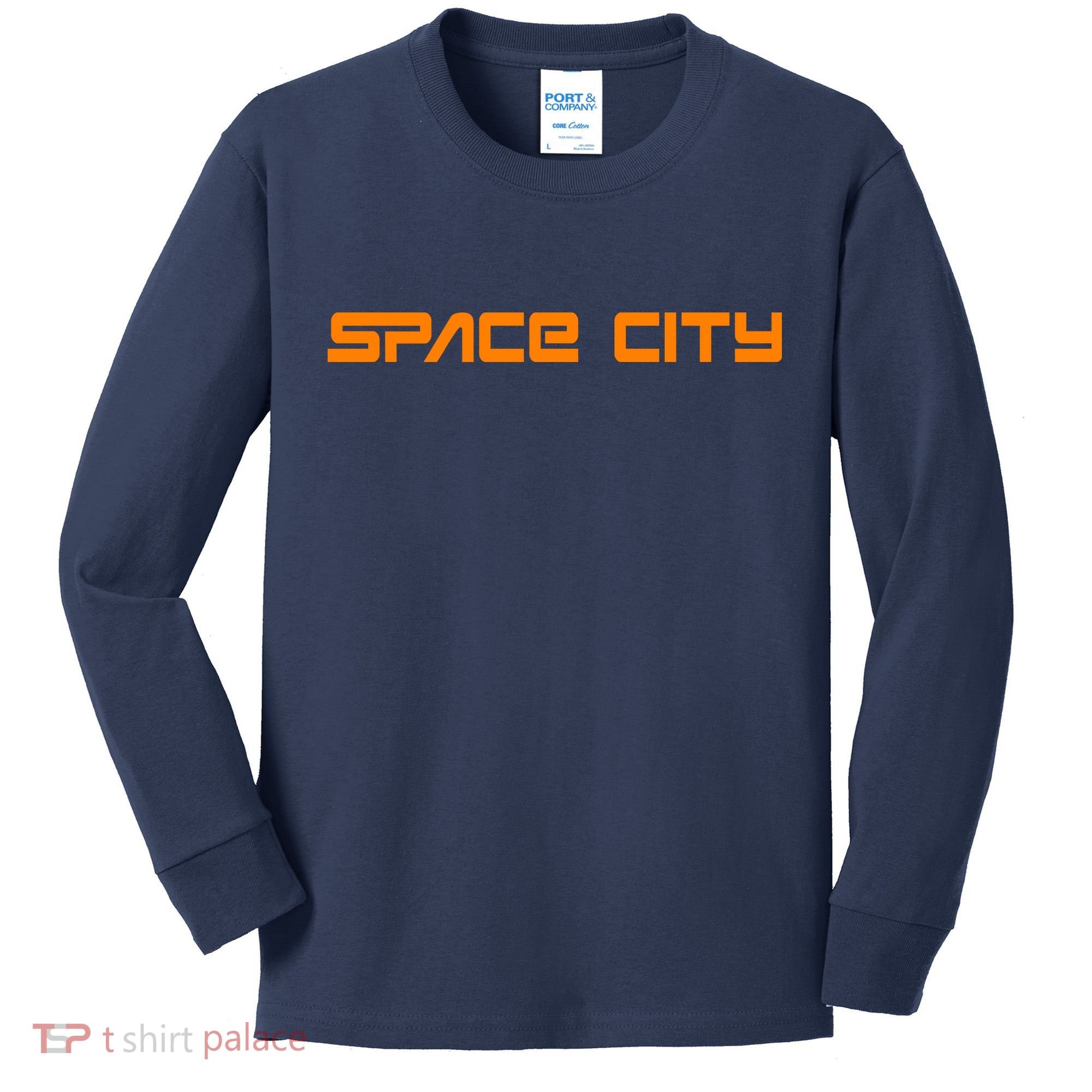Space City Houston Kids Long Sleeve Shirt