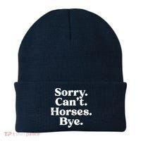 Sorry Cant Horses Bye Funny Riding Equestrian Men Women Beanie thumb 0