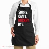 Sorry Can't Hockey Bye Apron thumb 2