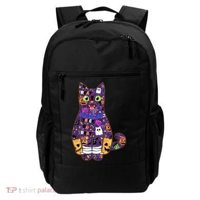 Spooky Cute Halloween Pattern Kitty Cat Backpack