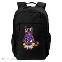 Spooky Cute Halloween Pattern Kitty Cat Backpack thumb 0