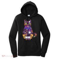 Spooky Cute Halloween Pattern Kitty Cat Women's Hoodie thumb 0