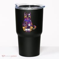 Spooky Cute Halloween Pattern Kitty Cat Tumbler thumb 0