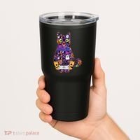 Spooky Cute Halloween Pattern Kitty Cat Tumbler thumb 2