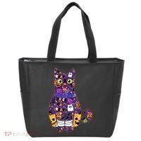 Spooky Cute Halloween Pattern Kitty Cat Tote Bag thumb 0