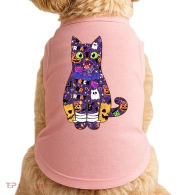 Spooky Cute Halloween Pattern Kitty Cat Doggie Tank