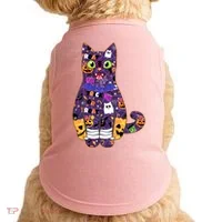 Spooky Cute Halloween Pattern Kitty Cat Doggie Tank thumb 0