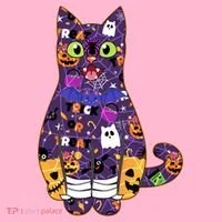 Spooky Cute Halloween Pattern Kitty Cat Doggie Tank thumb 4