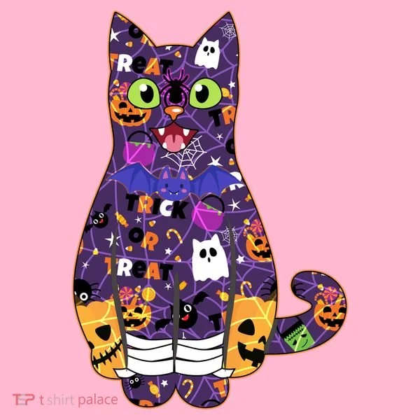 Spooky Cute Halloween Pattern Kitty Cat Doggie Tank