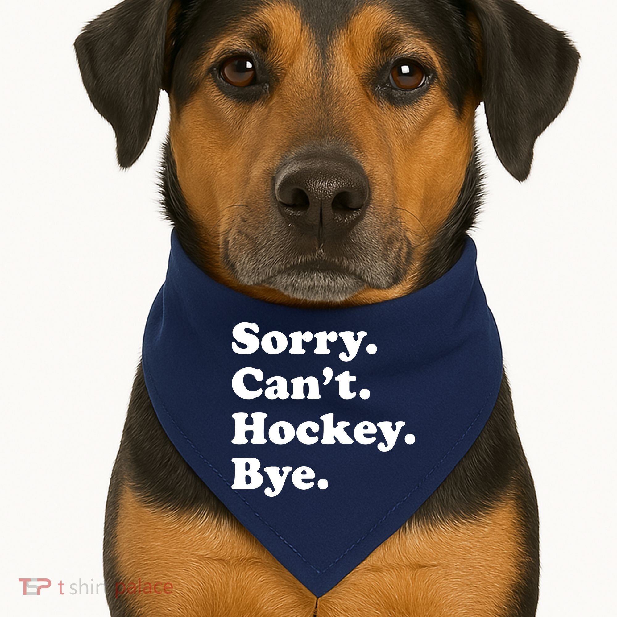 Sorry Can't Hockey Bye Funny Hockey Gift USA-Made Doggie Bandana