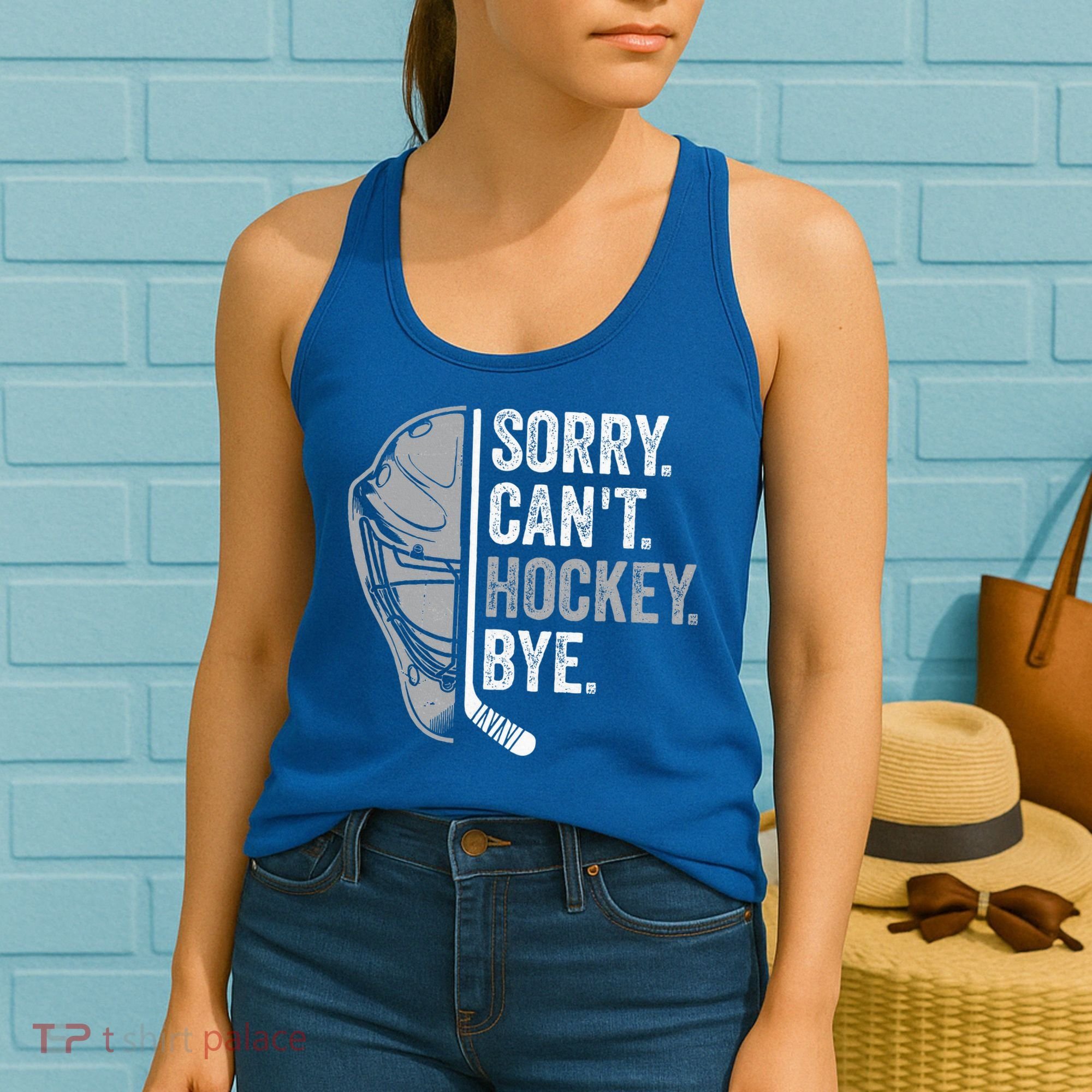 Sorry Can't Hockey Bye Funny Hockey Women's Tank Top