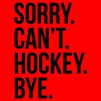 Sorry Cant Hockey Bye Santa Hat thumb 1