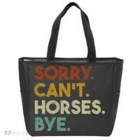 Sorry Can't Horses Bye Funny Horse Tote Bag thumb 0