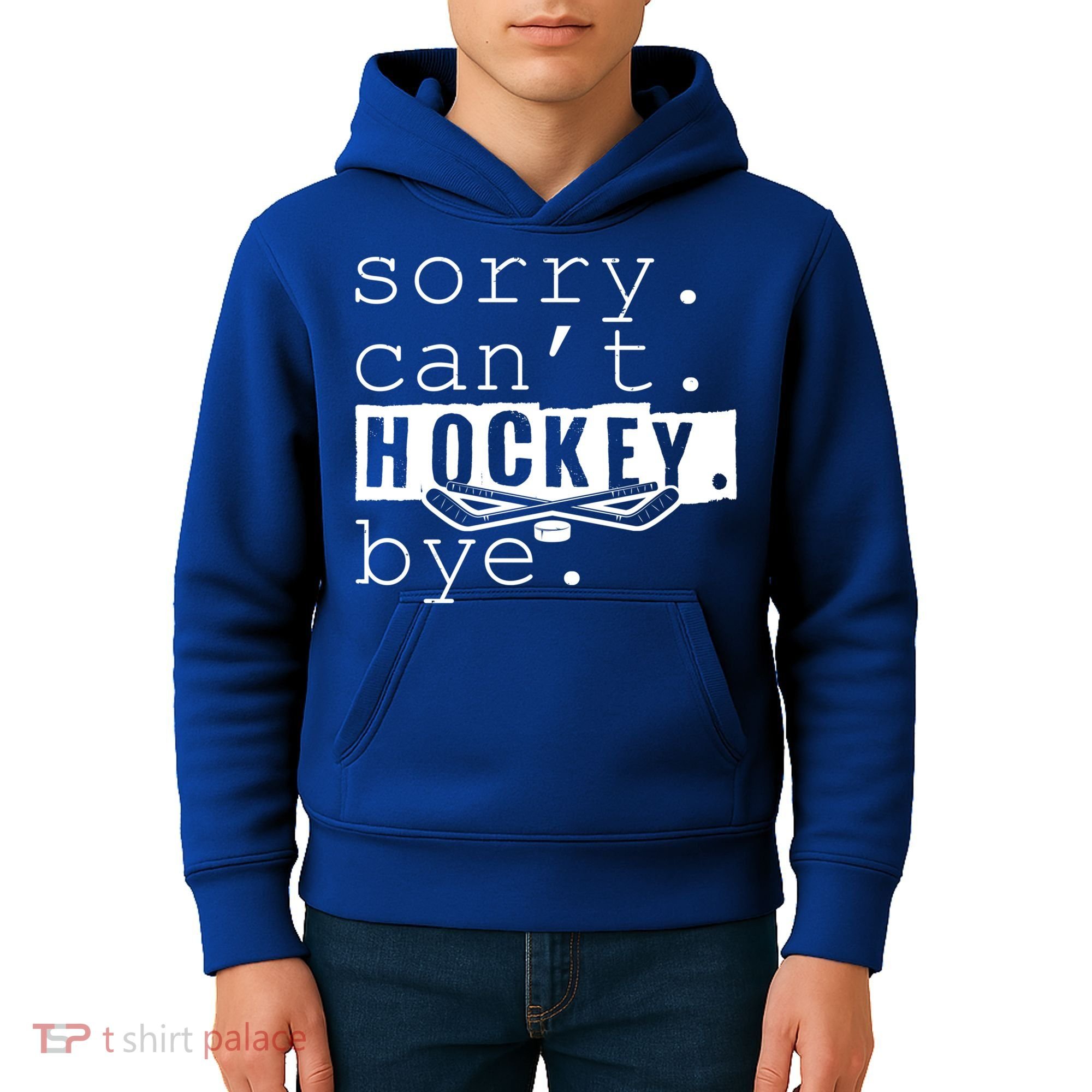 Sorry Cant Hockey Bye Funny Hockey Lover Gift Kids Hoodie