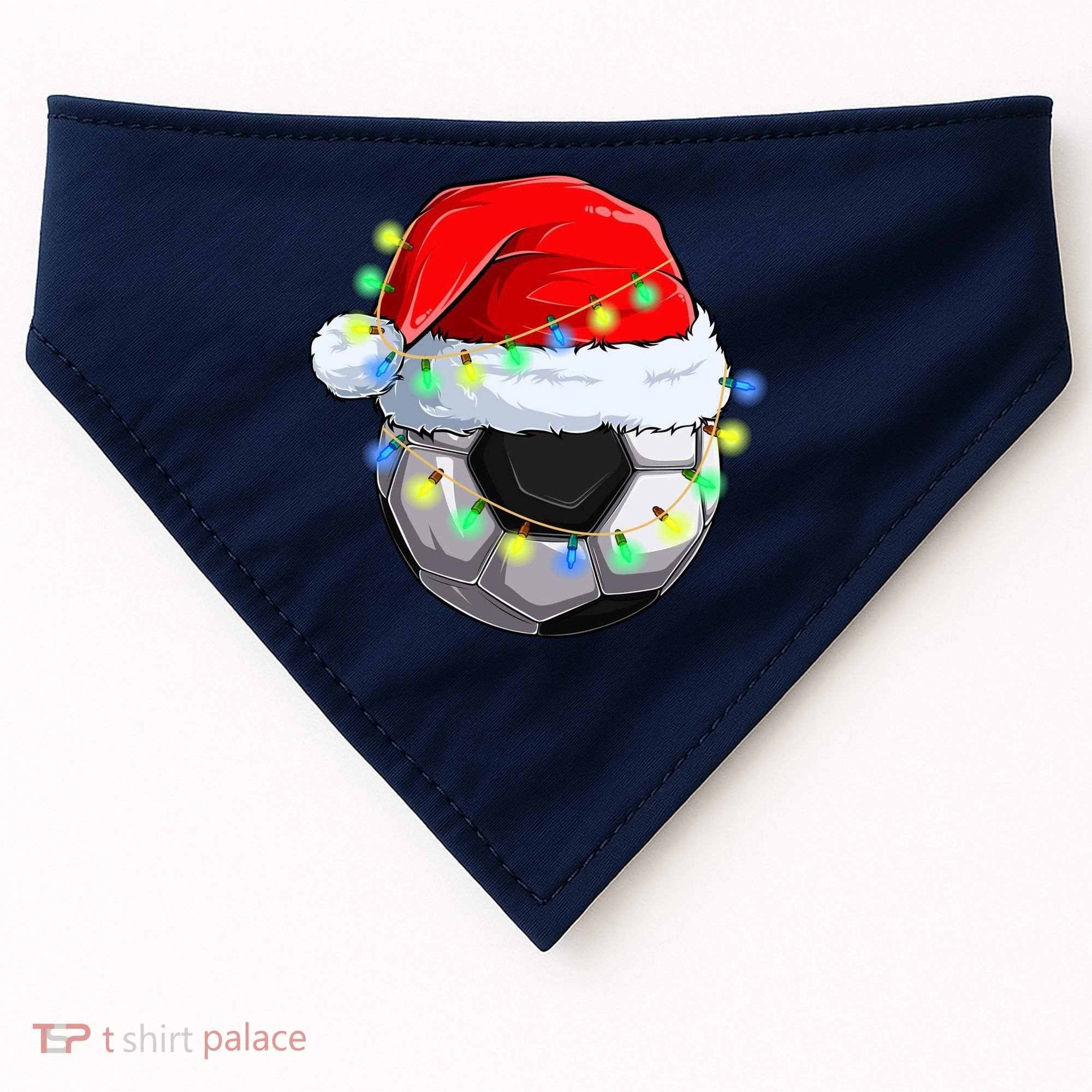 Soccer Christmas Holiday Gift USA-Made Doggie Bandana