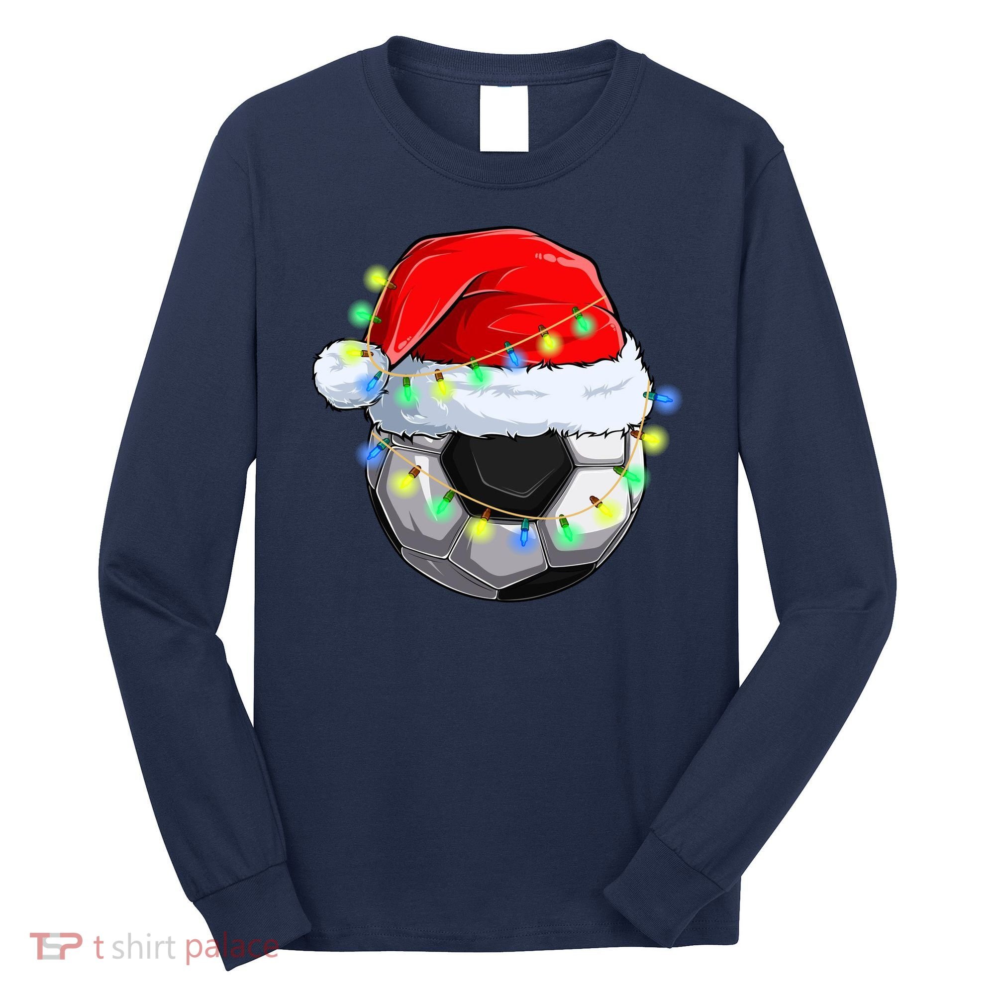 Soccer Christmas Holiday Gift Long Sleeve Shirt