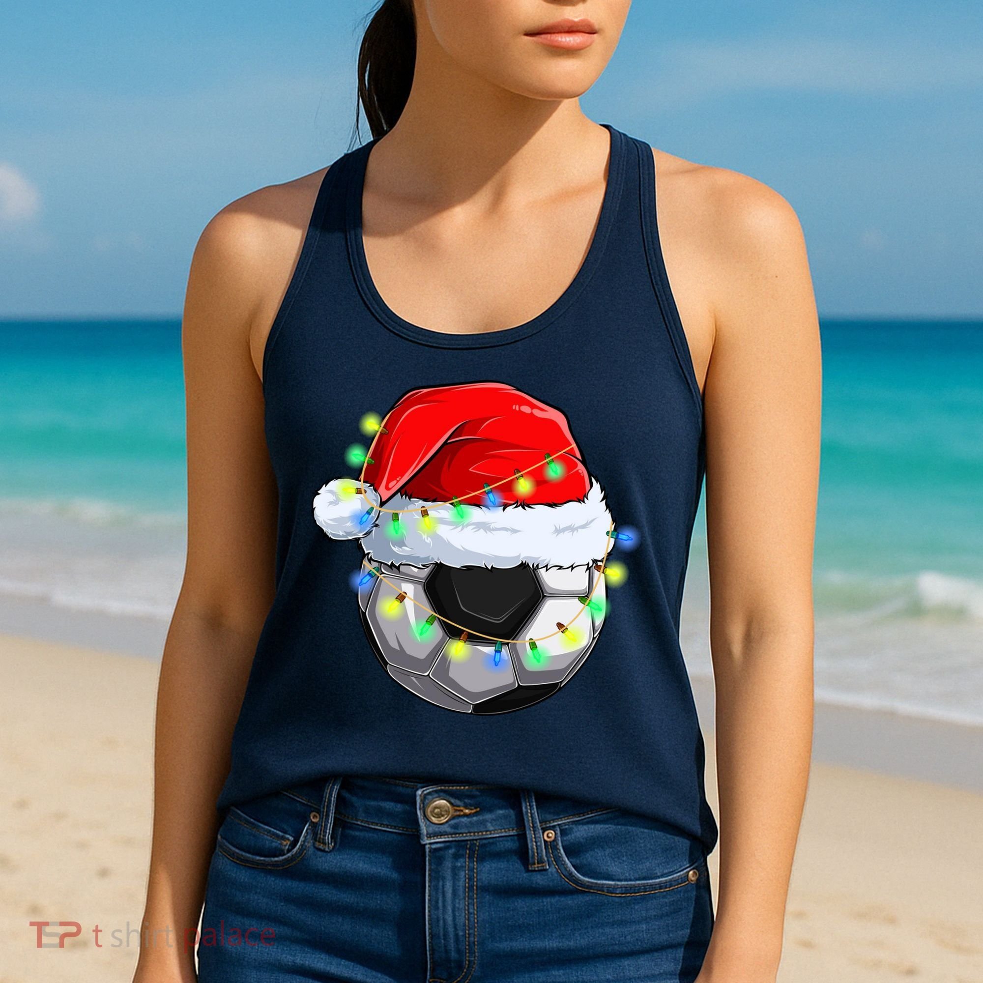 Soccer Christmas Holiday Gift Women's Tank Top