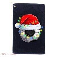 Soccer Christmas Holiday Gift Golf Towel thumb 0