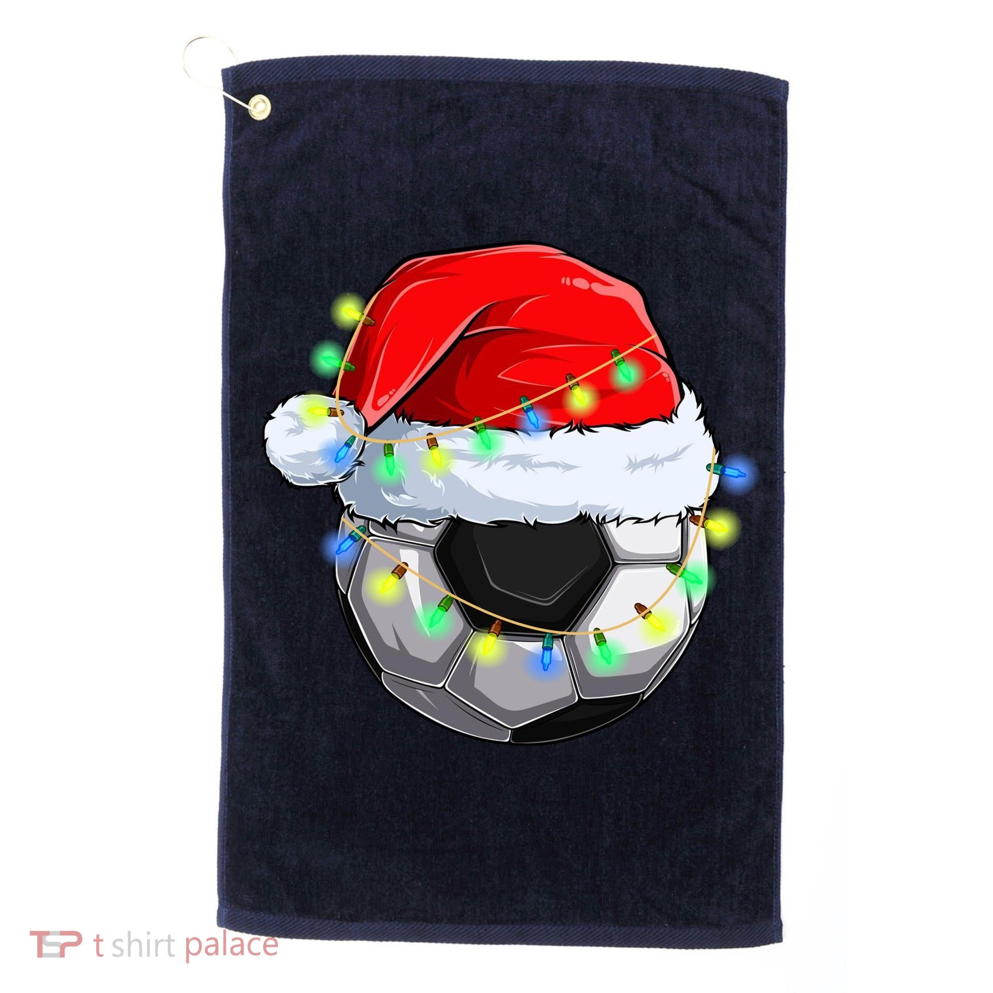 Soccer Christmas Holiday Gift Golf Towel