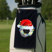 Soccer Christmas Holiday Gift Golf Towel thumb 2