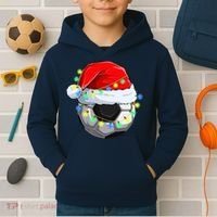 Soccer Christmas Holiday Gift Kids Hoodie thumb 2