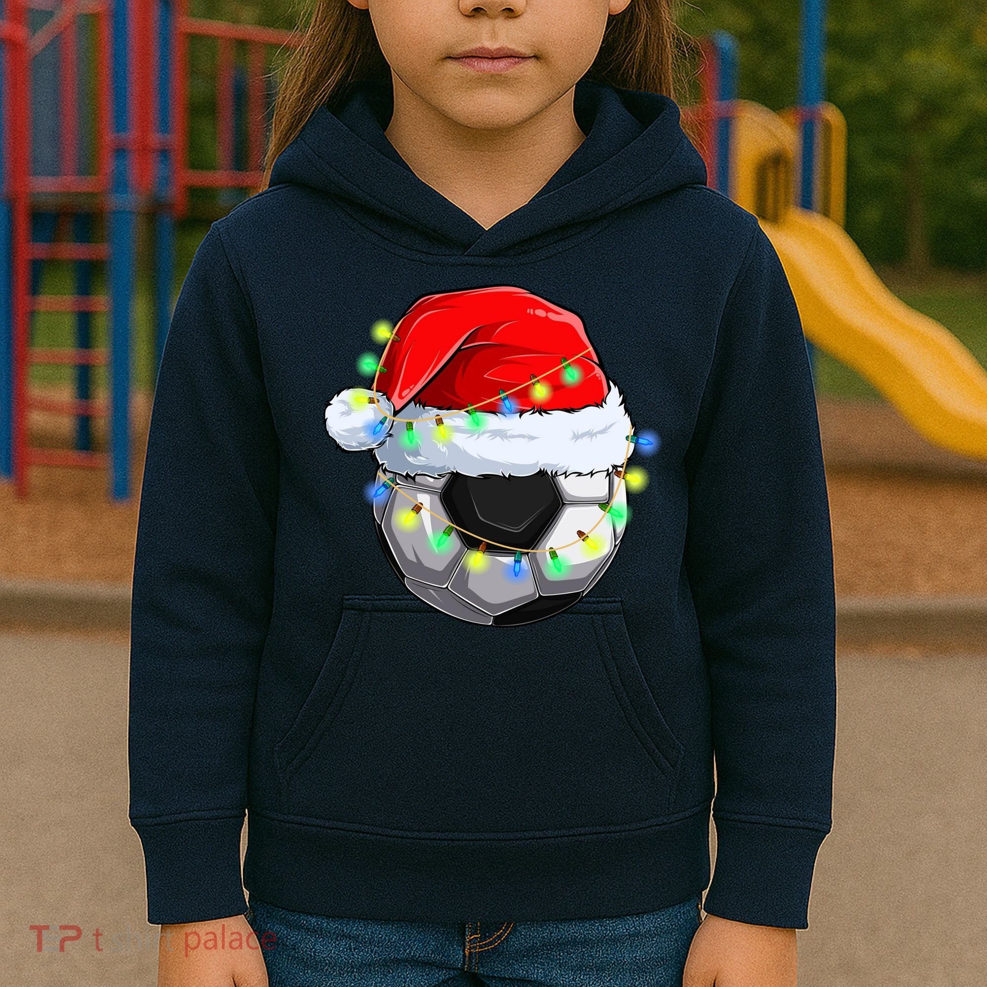 Soccer Christmas Holiday Gift Kids Hoodie