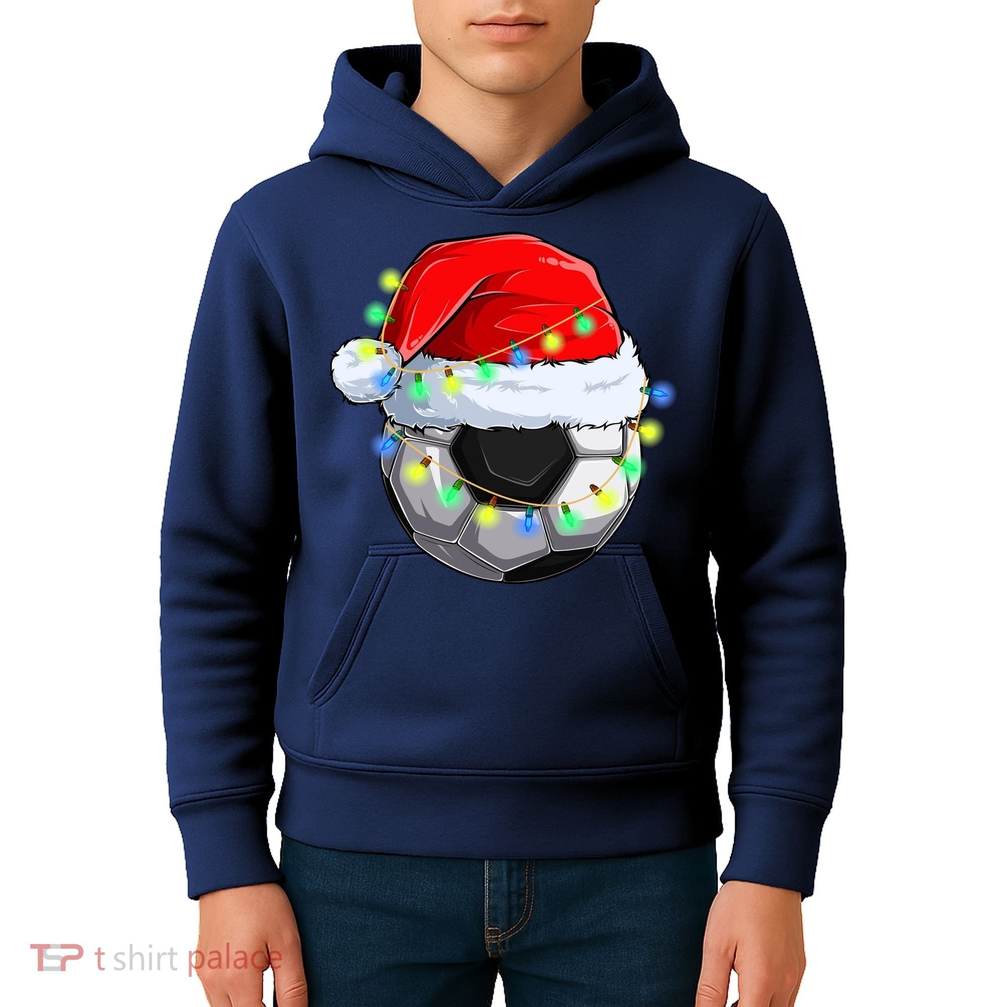 Soccer Christmas Holiday Gift Kids Hoodie