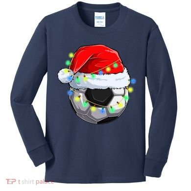 Soccer Christmas Holiday Gift Kids Long Sleeve Shirt