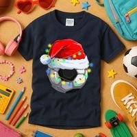 Soccer Christmas Holiday Gift Kids T-Shirt thumb 3