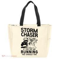 Storm Chaser Hurricane Meteorology Tornado Storm Chaser If Tote Bag thumb 0