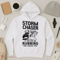 Storm Chaser Hurricane Meteorology Tornado Storm Chaser If Hoodie thumb 3