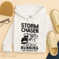 Storm Chaser Hurricane Meteorology Tornado Storm Chaser If Hoodie thumb 4